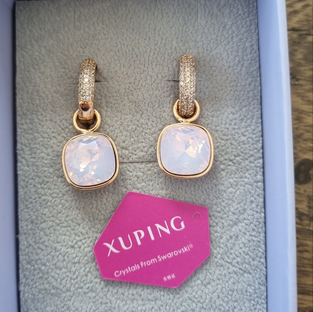 Earrings with Swarovski crystals - Picture 2 of 6
